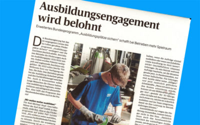 Ausbildungsengagement wird belohnt